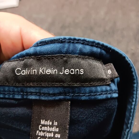 Calvin Klein Jeans Women 6 Blue Skinny Leg Mid Rise Stretch Pants - Picture 6 of 11